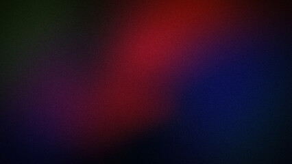 Deep, textured 4K gradient blending red, blue, and green with a grainy effect. Perfect for moody, abstract backgrounds or artistic digital projects