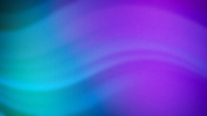 Vibrant 4K gradient background featuring soft, flowing waves in rich purple and teal hues with a grainy texture. Ideal for modern digital designs, banners, and wallpapers