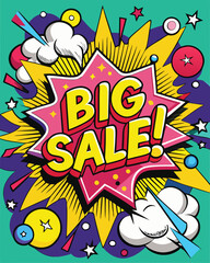 Fototapeta premium Big Sale offer Vector Tempalate Poster Design 