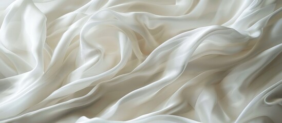 Beautiful White Fabric Waves Soft Focus Used For Backgrounds White Cloth Background