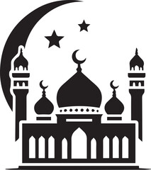 A mosque silhouette design