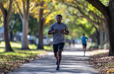 Dedicated Runner Focused on Mental Clarity and Alertness