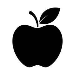 apple on black