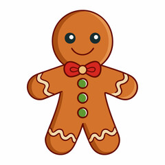 Christmas Gingerbread Man with white background