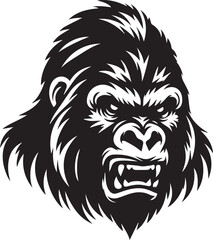 Gorilla head silhouette design