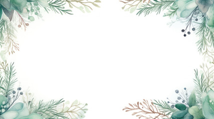 Frame winter background with a blank center. Empty space. Invitations, greeting cards, tranquil and calm appearance.