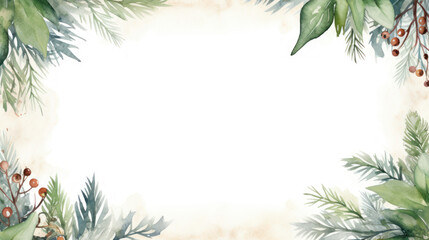Frame winter background with a blank center. Empty space. Invitations, greeting cards, tranquil and calm appearance.