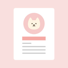 Pet adoption contract. Shelter, helping homeless animal, charity, document, support, care concepts. Suitable for poster, flyer. Flat vector design isolated illustration.