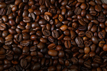 Close-Up Of Coffee Beans Background