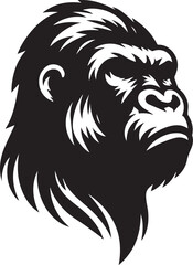 Gorilla head silhouette design