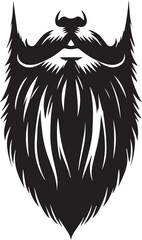 Man bearded face silhouette design