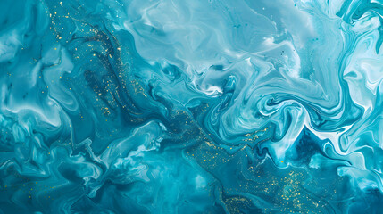 Naklejka premium Vibrant bright cyan color marble background, striking and elegant