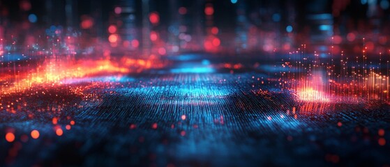 Futuristic Music Listening Experience with Holographic Audio Settings Display Banner