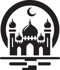 A mosque silhouette design