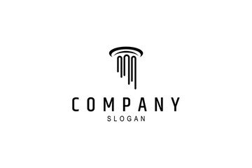 greek roman building pillar column logo