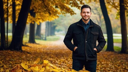 Obraz premium Autumn Serenity: Embracing the Season's Warmth