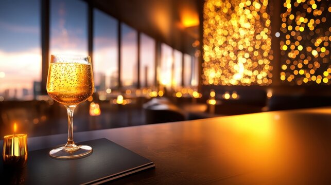 Luxurious VIP Lounge with Private Tables and Gold Accents in Elegant Nightclub Setting