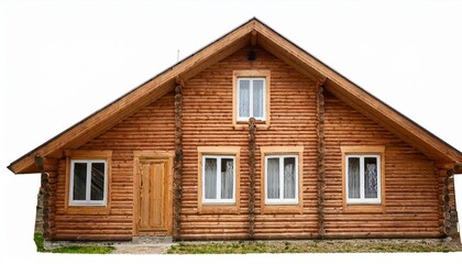 wooden house isolated on white
