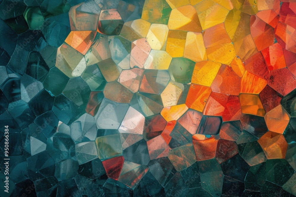 Poster a colorful arrangement of small cubes, perfect for backgrounds or abstract designs