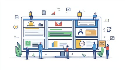 Obraz premium Strategic PPC Advertising Canvas: Minimalist Artwork for Clear Messaging, Optimized Ad Space, and Effective Marketing Solutions
