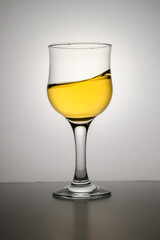 A glass of white wine