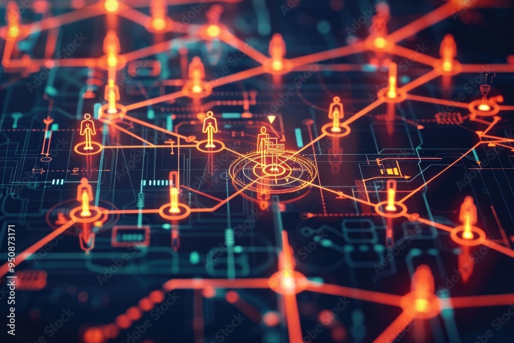 Aufkleber a circuit board with a bitcoin symbol, useful for financial and technology-related themes