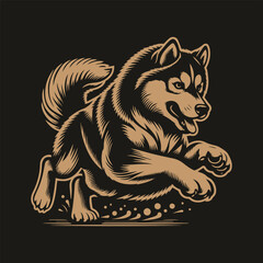 illustration of a dog vector