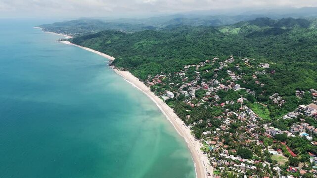 Drone Reveals Beaches of Sayulita and San Pancho, Nayarit, Mexico