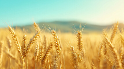 Fototapeta premium The endless expanse of wheat symbolizes Reserves, Creation, and the promise of abundance for society