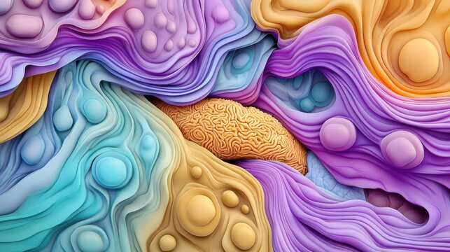 Fatty deposits in veins, psychedelic style, swirling patterns of vibrant colors, fluid and organic forms