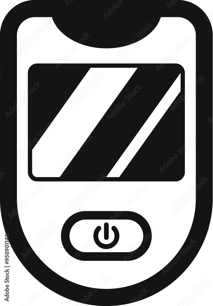 Sticker simple vector icon of a glucose meter, a device used to measure blood glucose levels