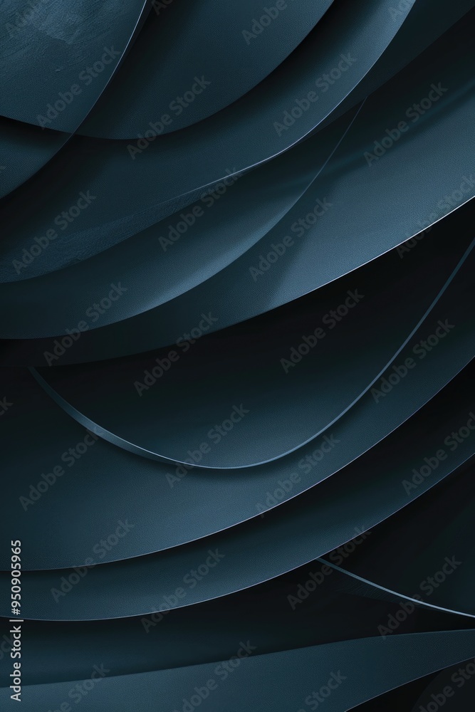 Poster a close-up view of curved lines on a black background, perfect for abstract designs and creative pro