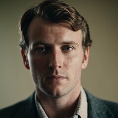 Obraz premium A man indoors displays facial spots caused by a skin condition, highlighting the impact of skin diseases on physical appearance and confidence. Generative AI