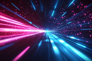Abstract motion speed glowing effect background created with Generative AI