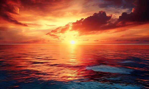 Sunset over the Ocean
