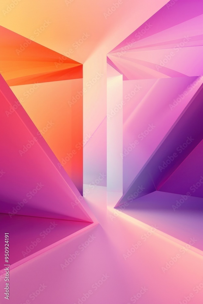 Poster a vibrant and colorful wallpaper featuring a geometric design pattern