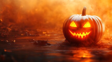 halloween pumpkin background with copyspace 