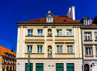 Fototapeta premium Vibrant Streets of Old Town Warsaw, Poland, July, 2024.