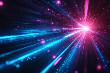 Naklejka premium Abstract motion speed glowing effect background created with Generative AI