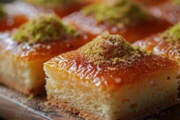 Arabic sandwiches with knafeh cheese and bread close up