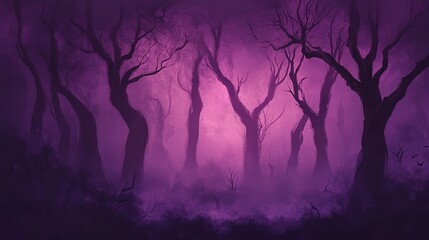 horror illustration scary background horror background ,ghost forest for halloween 
