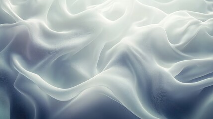 Obraz premium Abstract fog waves, representing new life, rhythmically rising on a futuristic fractal background, 3D rendering, creating a captivating visual