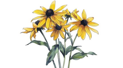 A vibrant arrangement of yellow flowers, perfect for spring or summer themes
