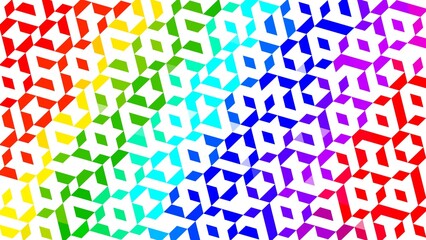 Color geometric shapes pattern background. Rainbow pattern tone. seamless pattern.