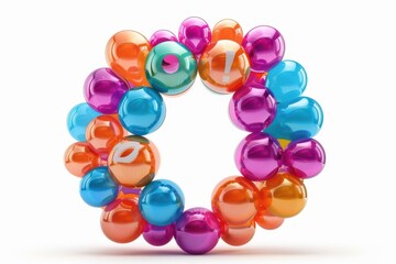 Fototapeta premium Balloon font uppercase letter O