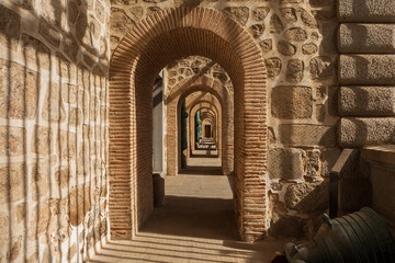 Old passage with rocks in Toledo 