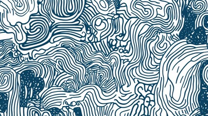 Swirling Underwater Patterns in Shades of Blue