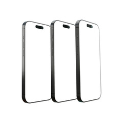 Transparent cellphone mockup with a modern and futuristic design.