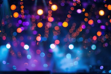 Blurry stage lighting at a concert bokeh