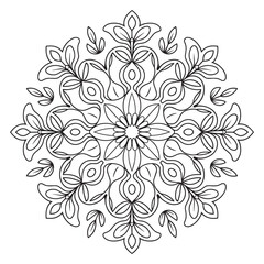 Vector line art mandala design